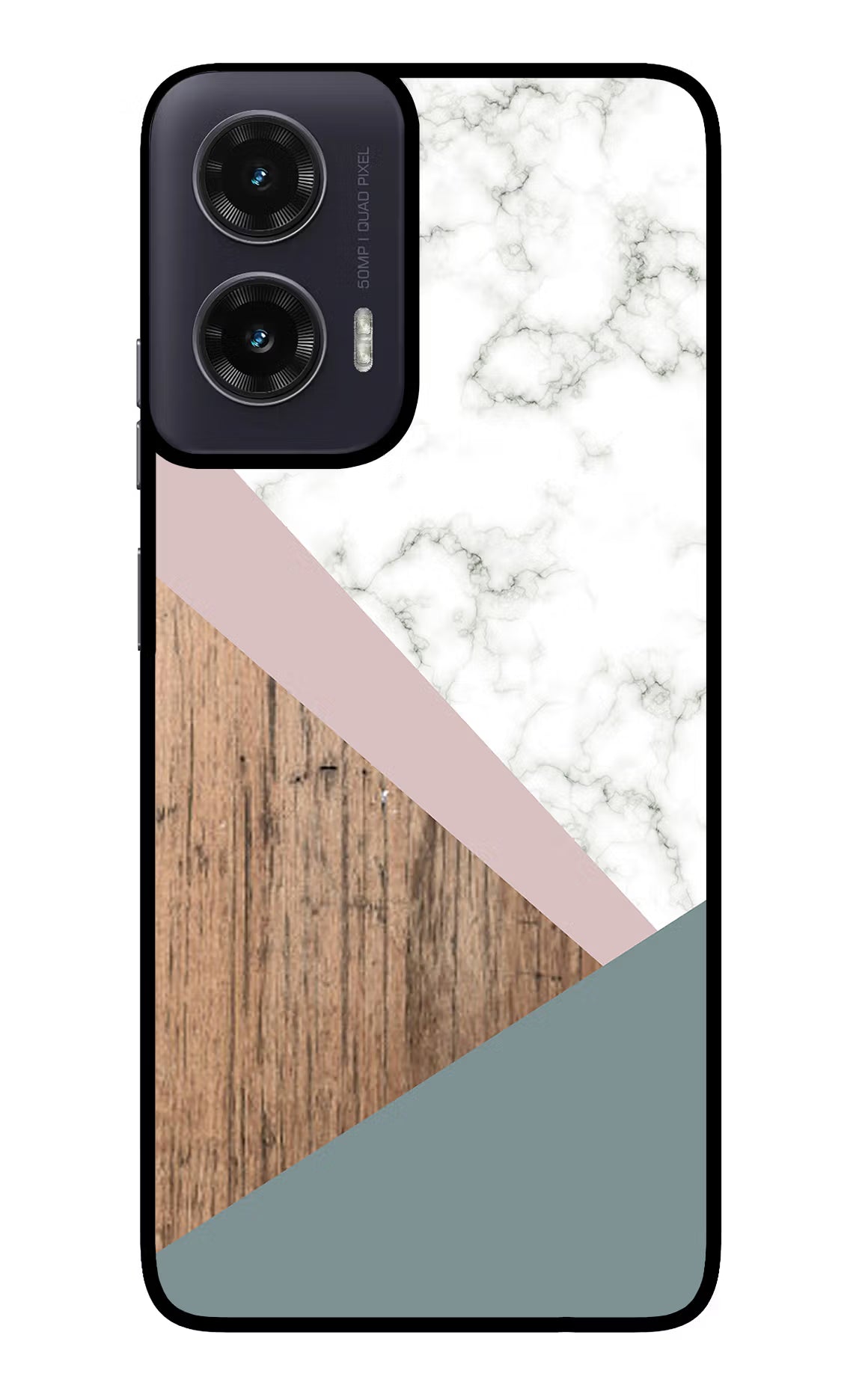 Marble wood Abstract Moto G35 5G Glass Case