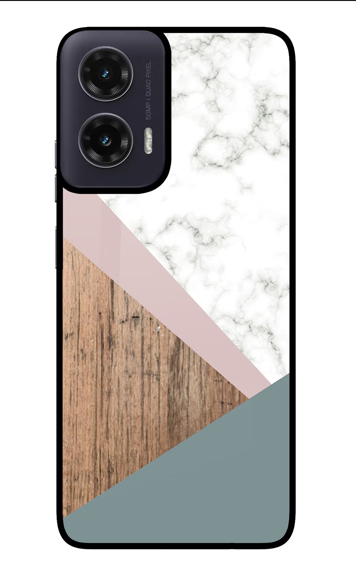 Marble wood Abstract Moto G35 5G Glass Case Back Cover by Casekaro