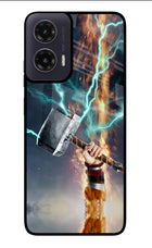 Thor Hammer Mjolnir Moto G35 5G Glass Case Back Cover by Casekaro