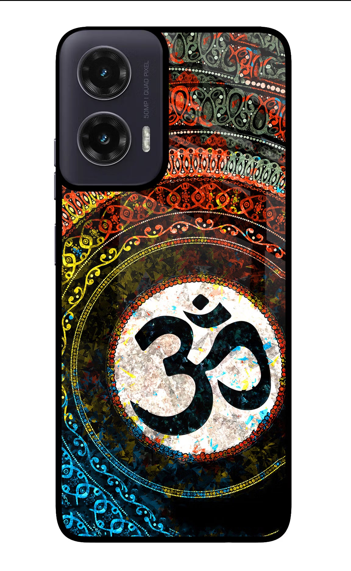 Om Cultural Moto G35 5G Glass Case Back Cover by Casekaro