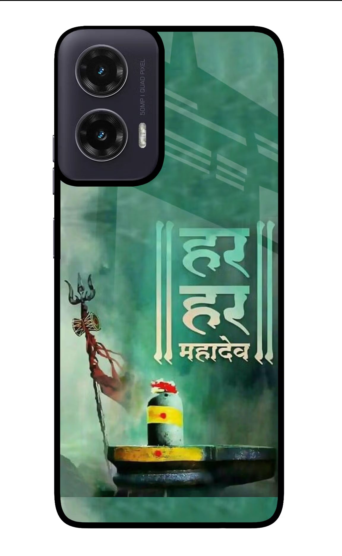 Har Har Mahadev Shivling Moto G35 5G Glass Case Back Cover by Casekaro
