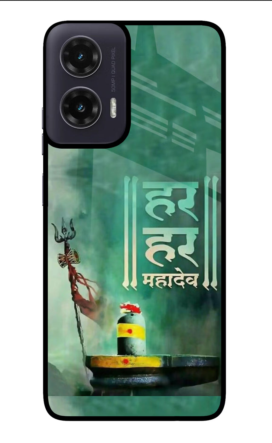 Har Har Mahadev Shivling Moto G35 5G Back Cover, Glass case