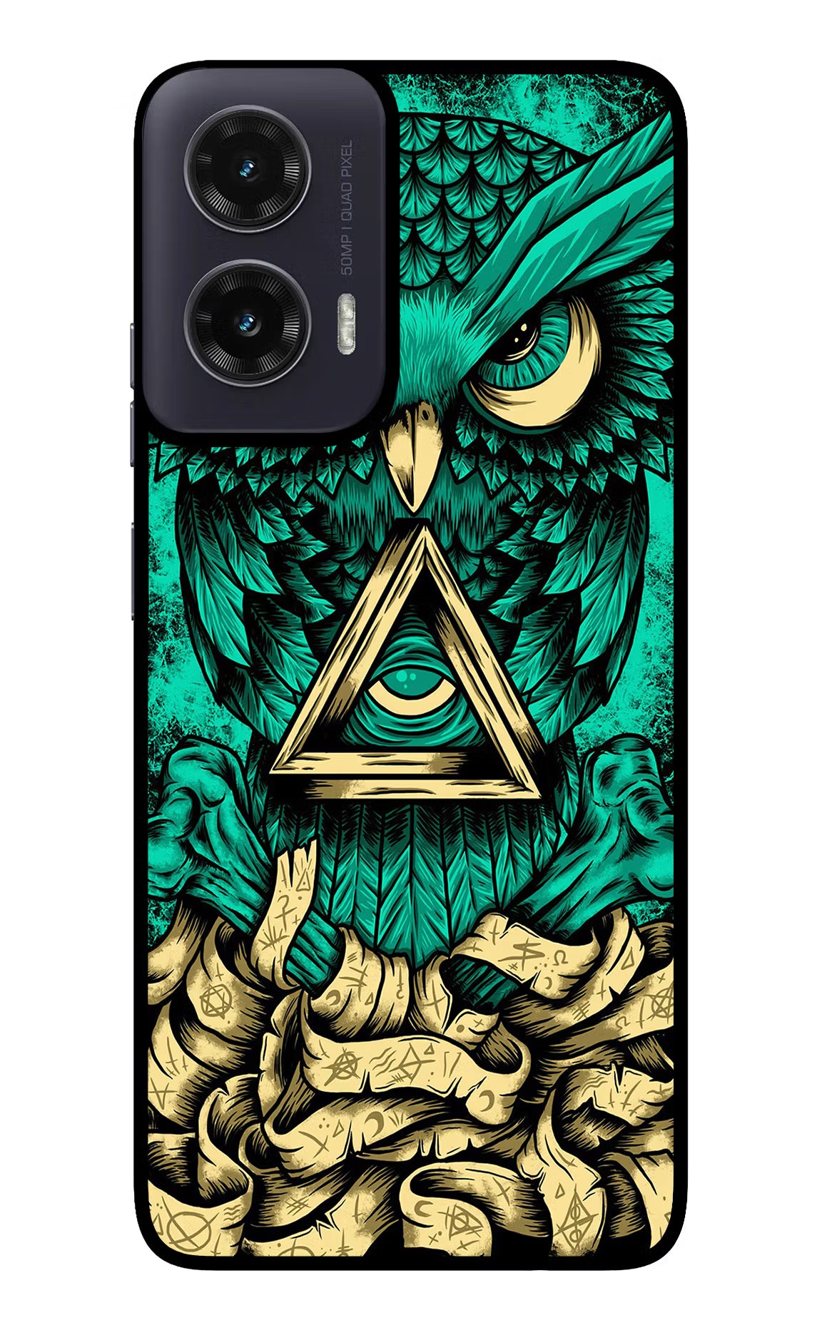 Green Owl Moto G35 5G Glass Case