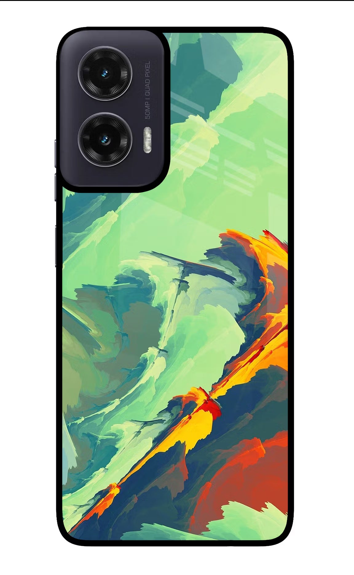 Paint Art Moto G35 5G Glass Case Back Cover by Casekaro