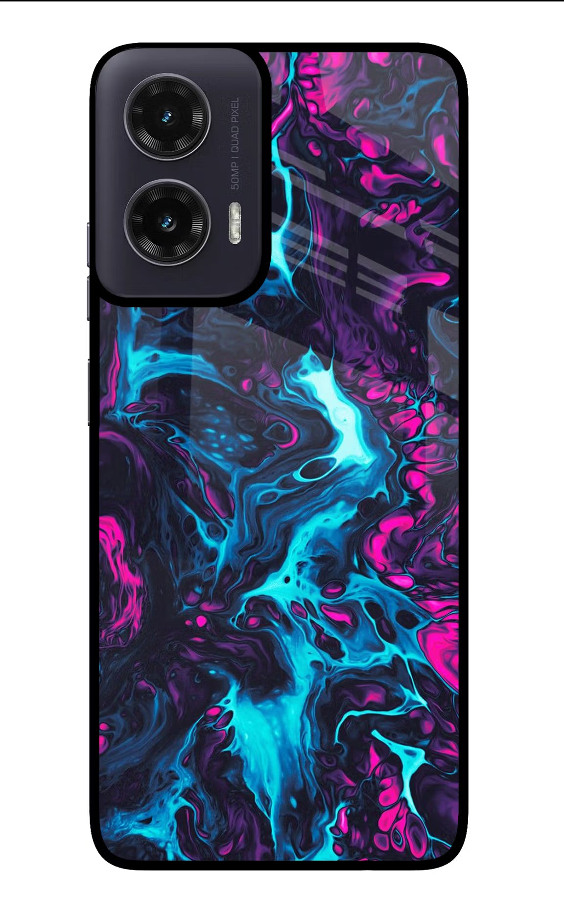 Abstract Moto G35 5G Glass Case Back Cover by Casekaro