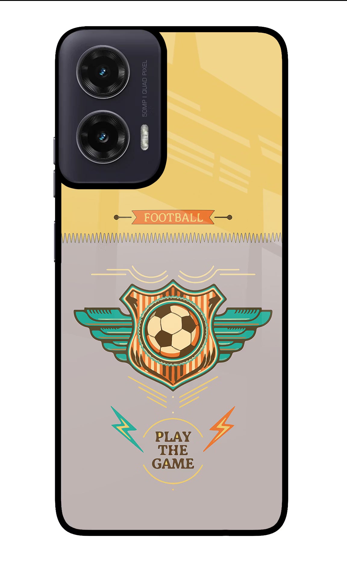 Football Moto G35 5G Glass Case Back Cover by Casekaro