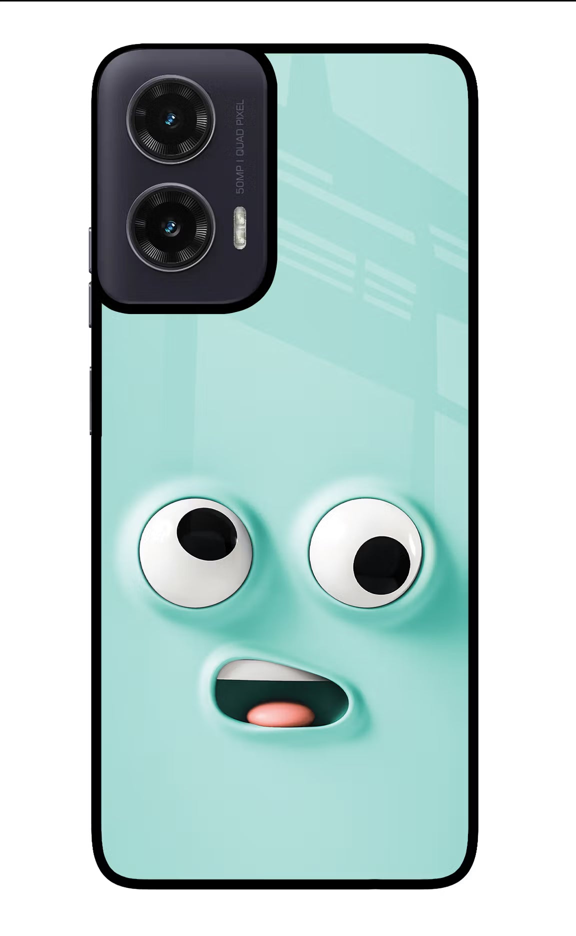 Funny Cartoon Moto G35 5G Glass Case Back Cover by Casekaro