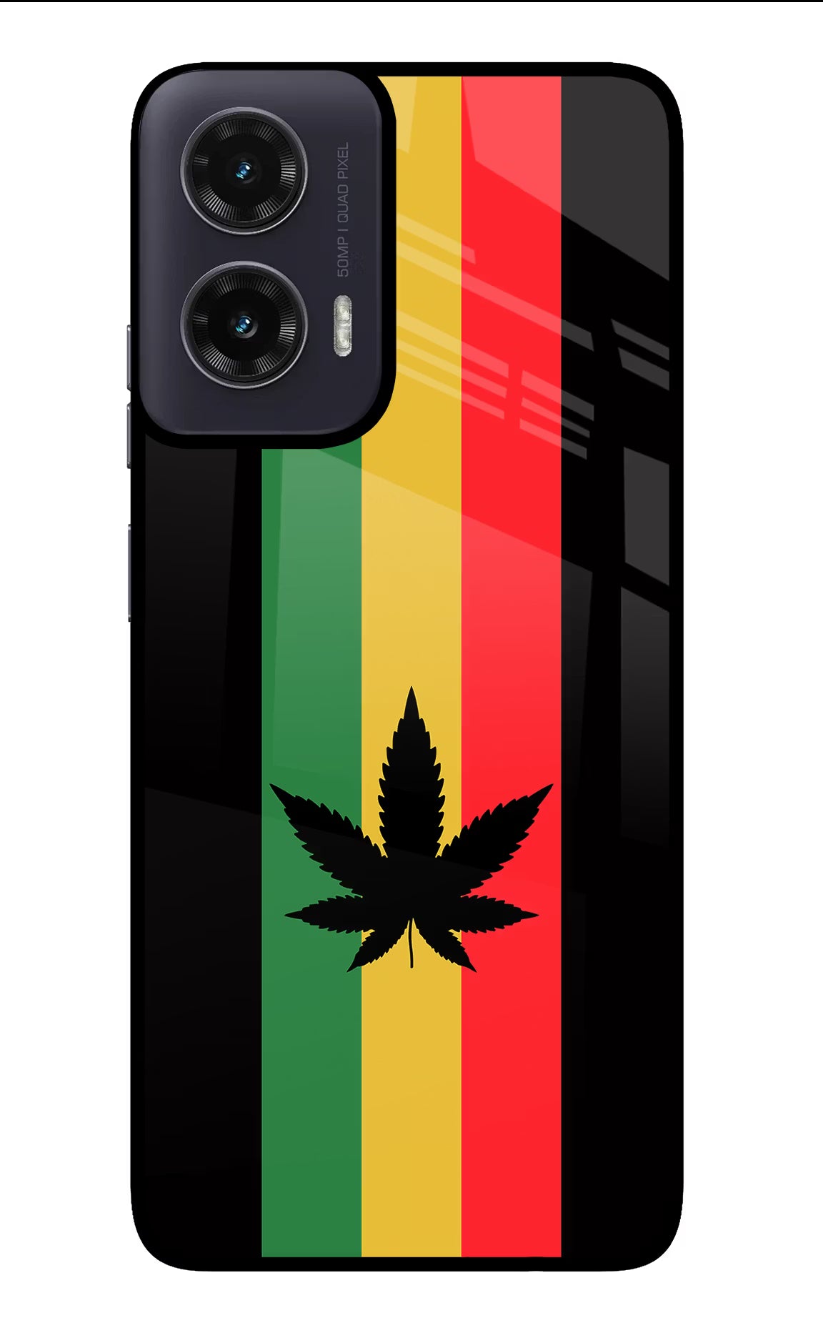 Weed Flag Moto G35 5G Glass Case Back Cover by Casekaro