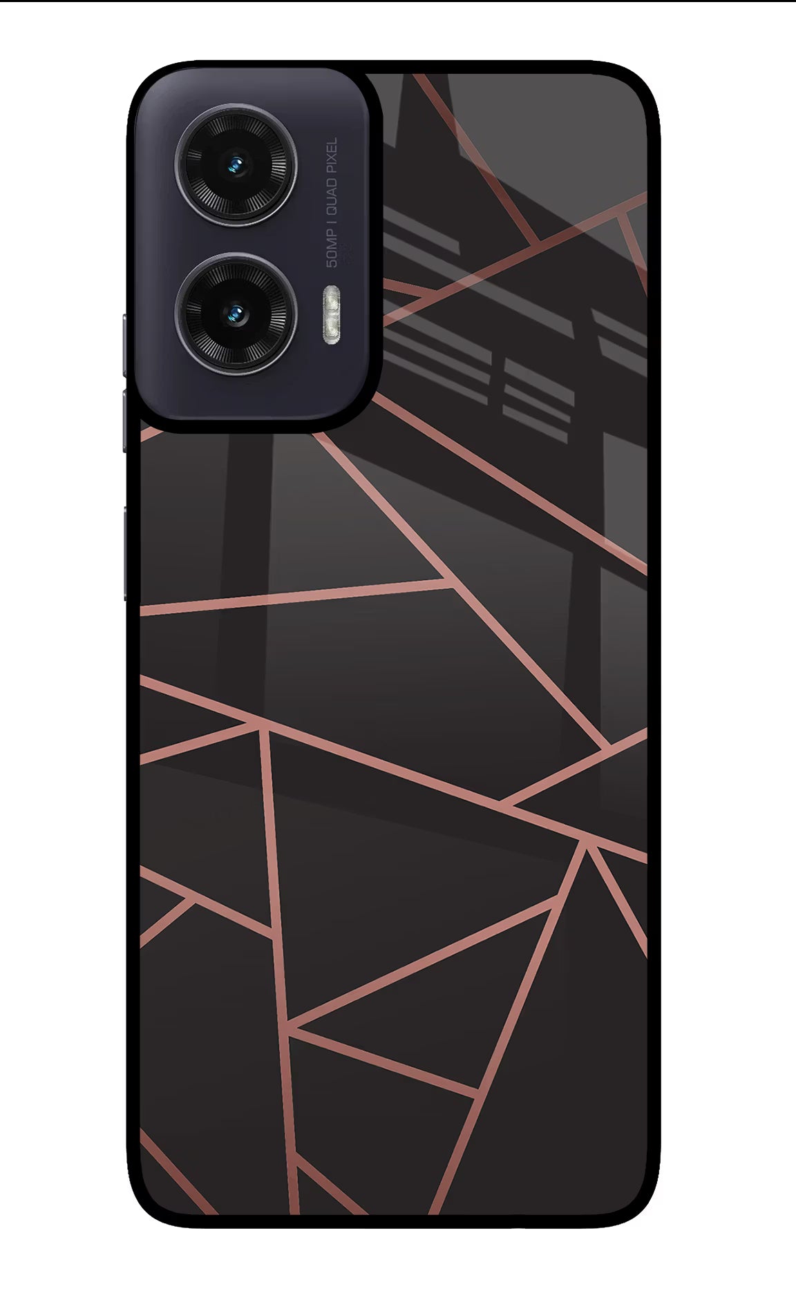 Geometric Pattern Moto G35 5G Glass Case Back Cover by Casekaro