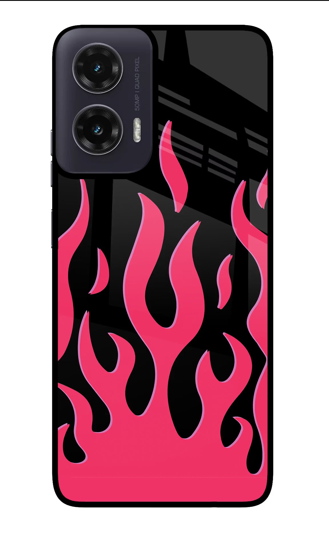 Fire Flames Moto G35 5G Glass Case Back Cover by Casekaro