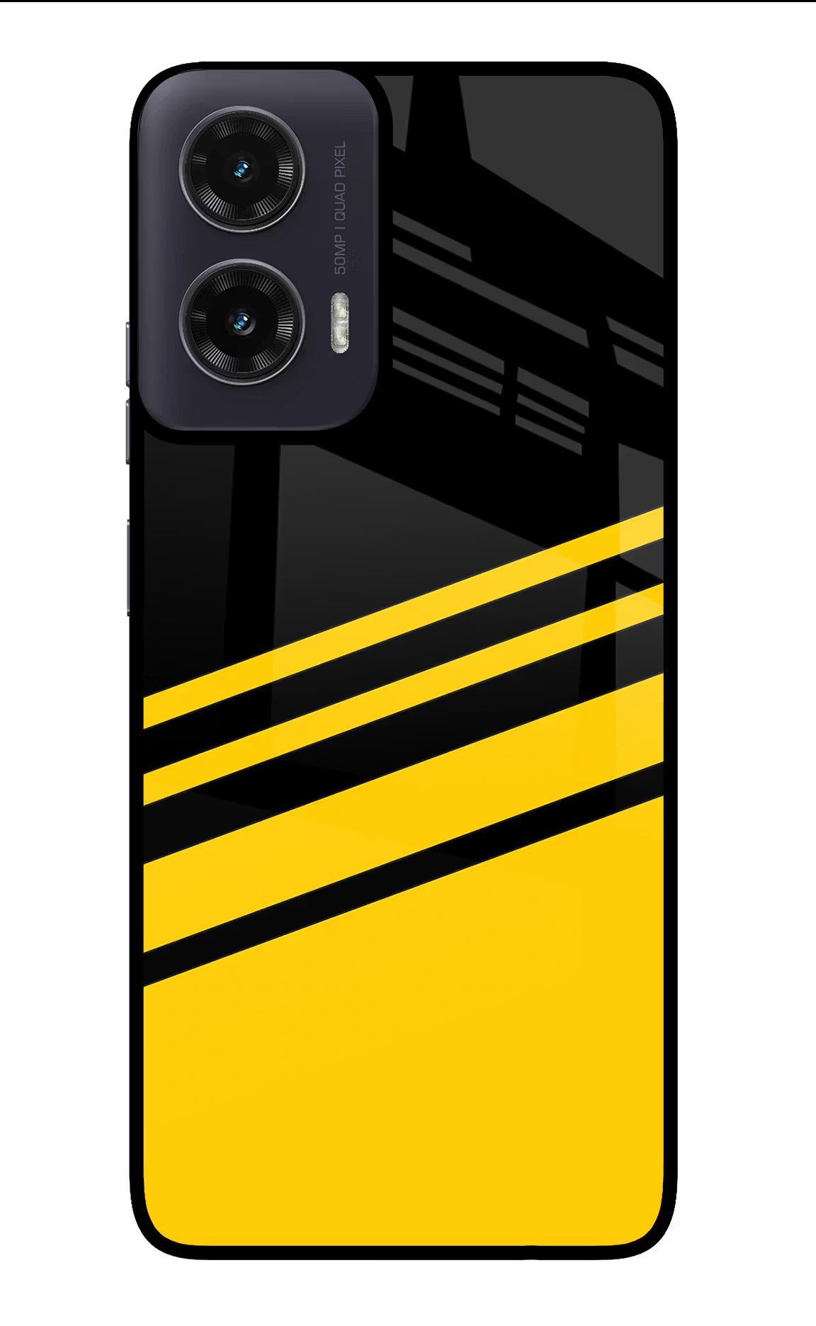 Yellow Shades Moto G35 5G Glass Case Back Cover by Casekaro