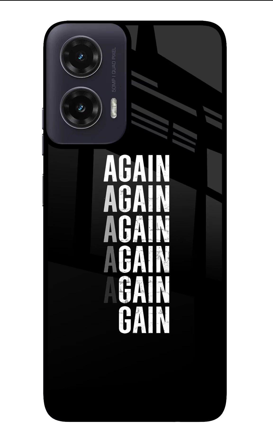 Again Again Gain Moto G35 5G Glass Case Back Cover by Casekaro