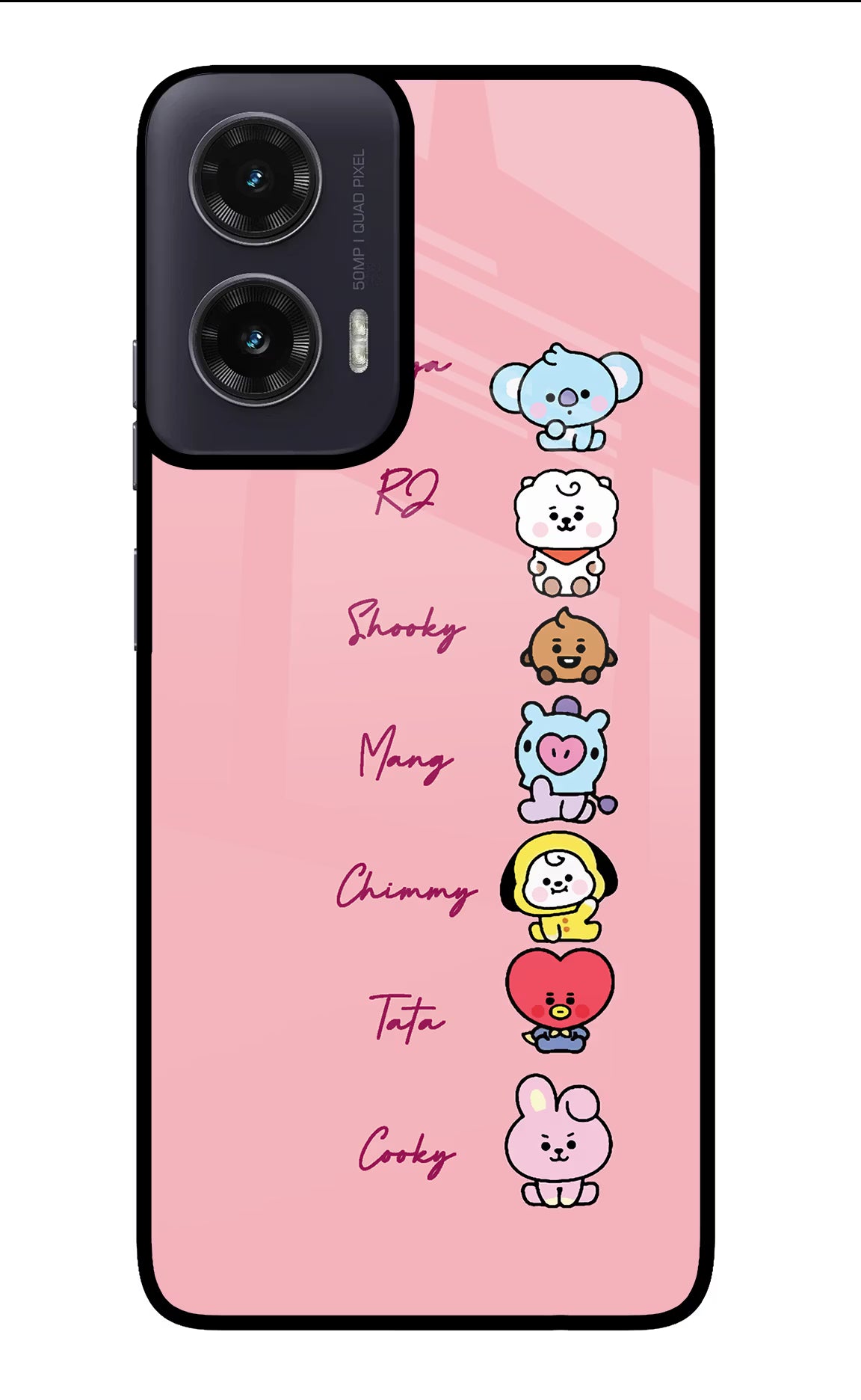 BTS names Moto G35 5G Glass Case Back Cover by Casekaro