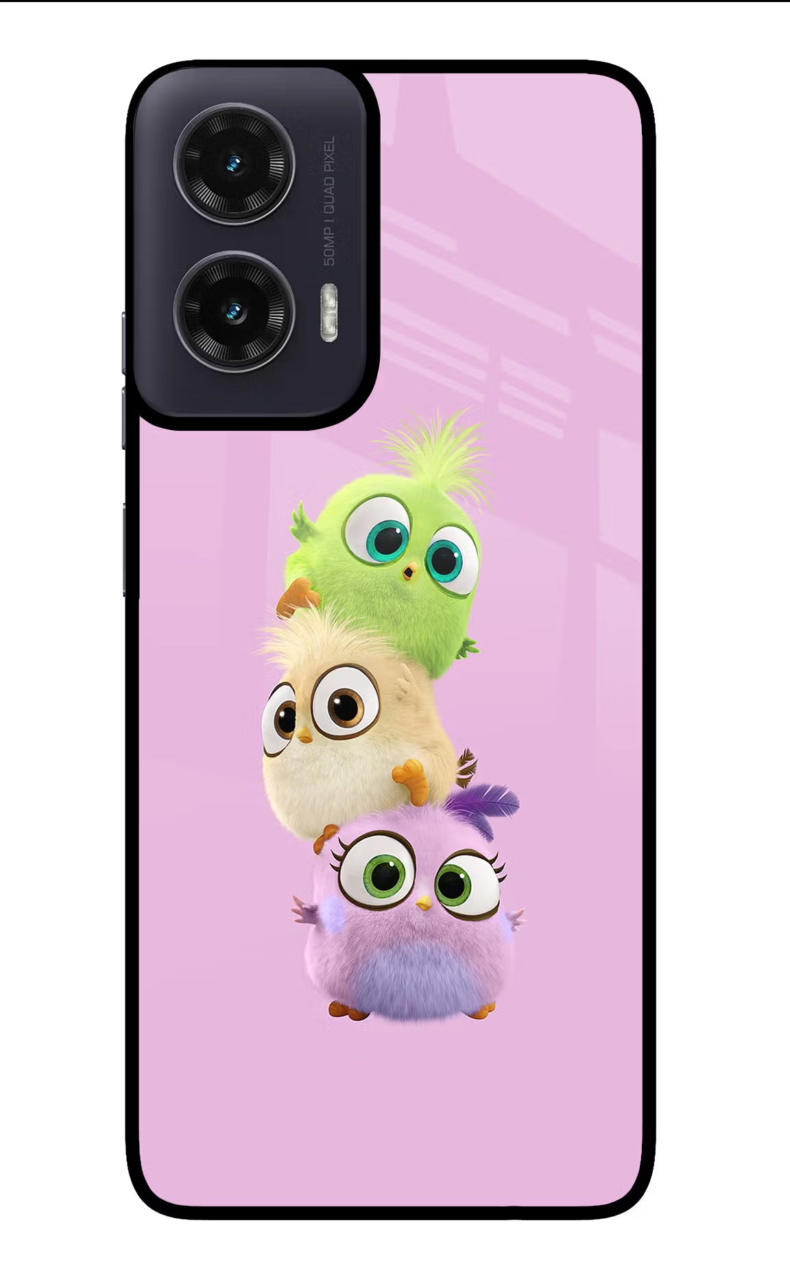 Cute Little Birds Moto G35 5G Glass Case Back Cover by Casekaro