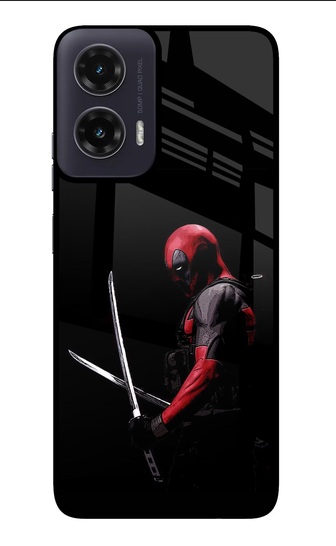 Deadpool Moto G35 5G Glass Case Back Cover by Casekaro
