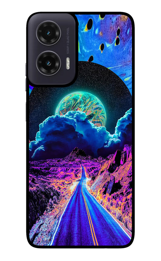 Psychedelic Painting Moto G35 5G Glass Case