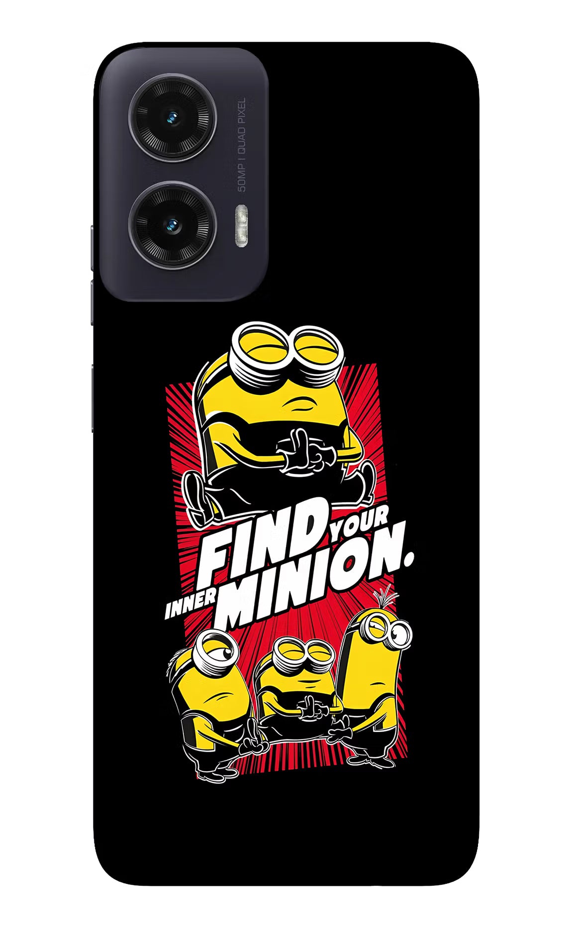 Find your inner Minion Moto G35 5G Glass Case Back Cover by Casekaro