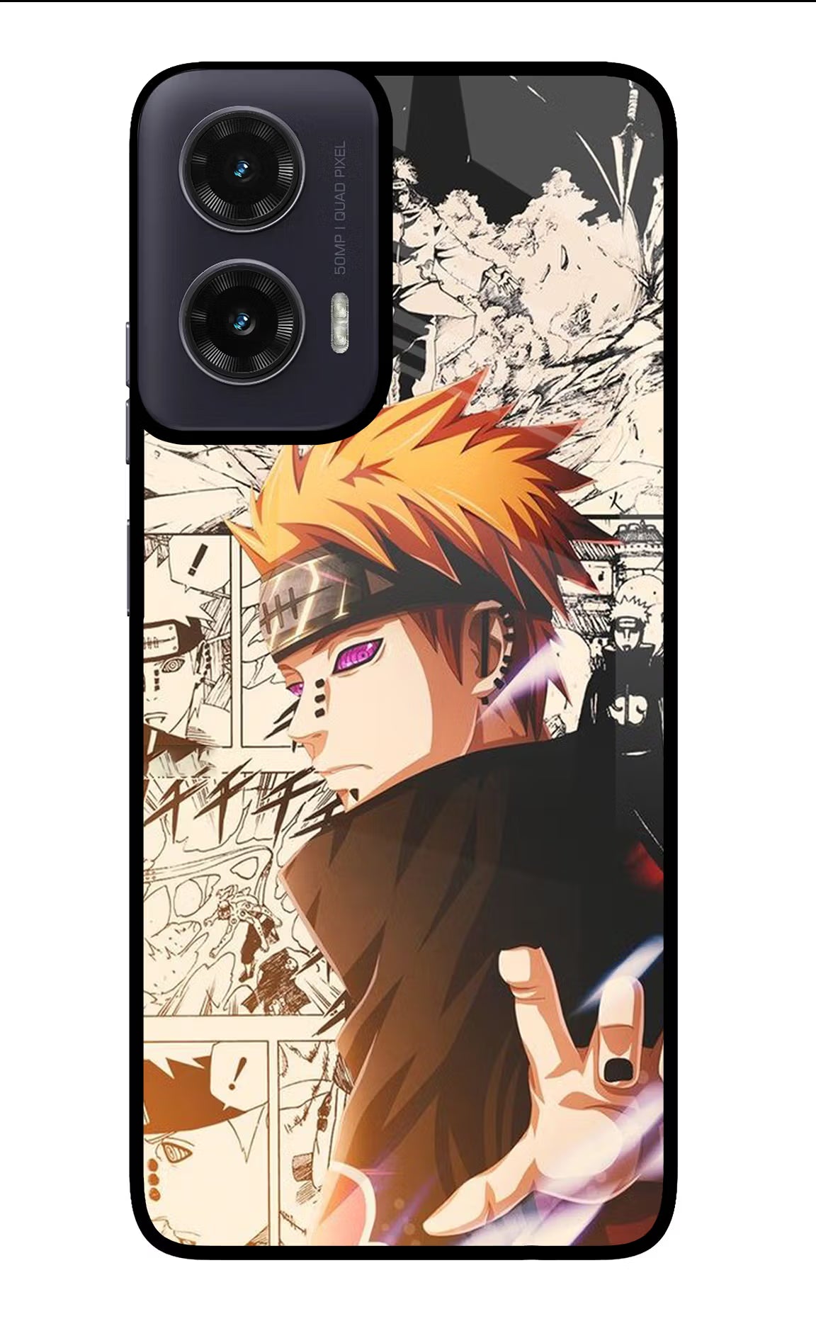 Pain Anime Moto G35 5G Glass Case Back Cover by Casekaro
