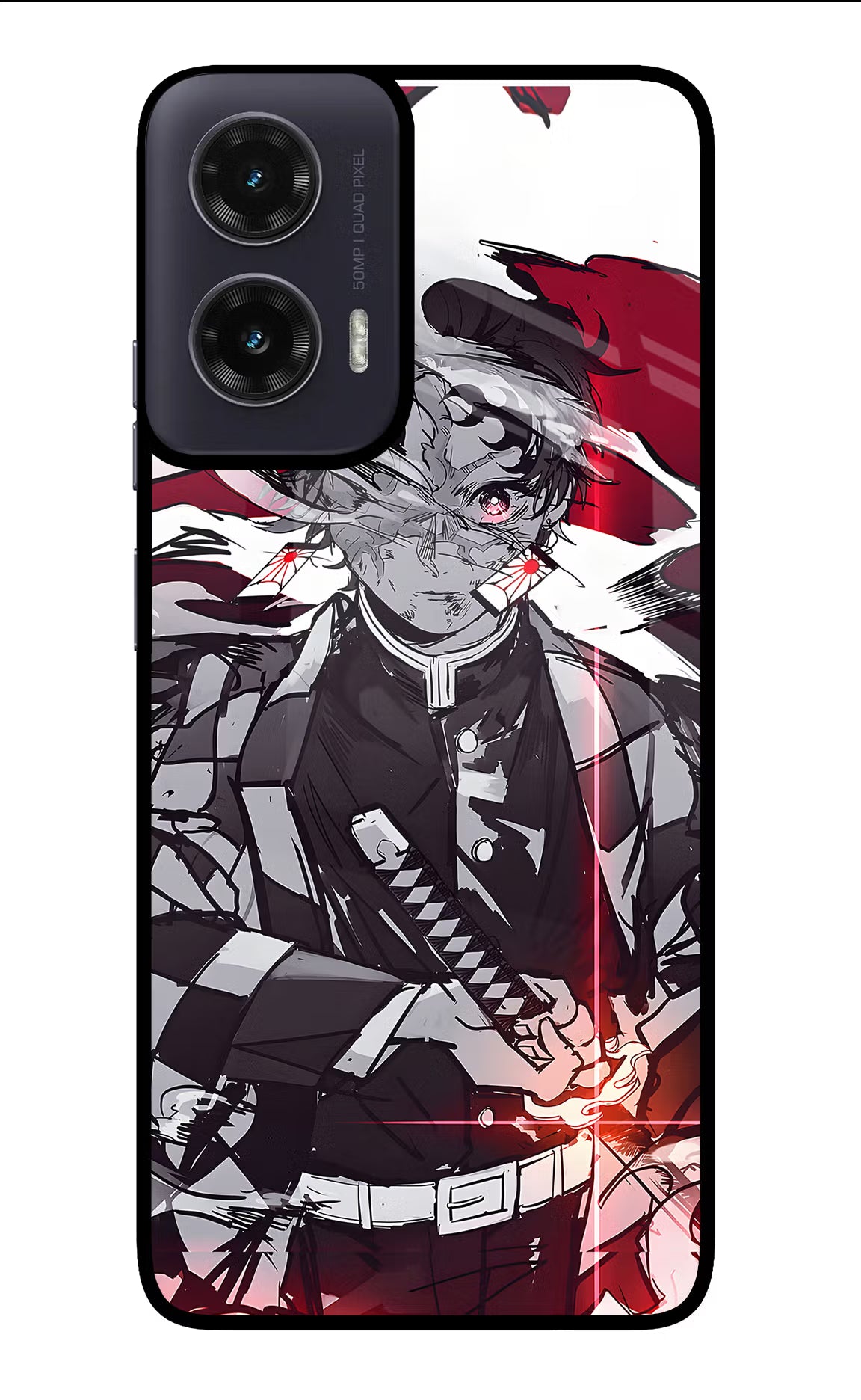 Demon Slayer Moto G35 5G Glass Case Back Cover by Casekaro