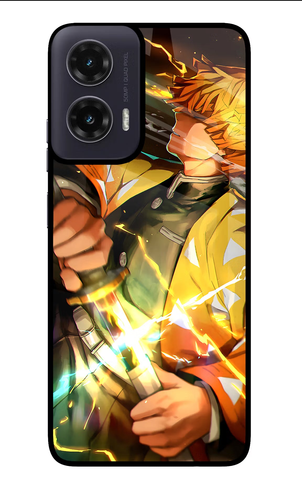 Demon Slayer Moto G35 5G Glass Case Back Cover by Casekaro