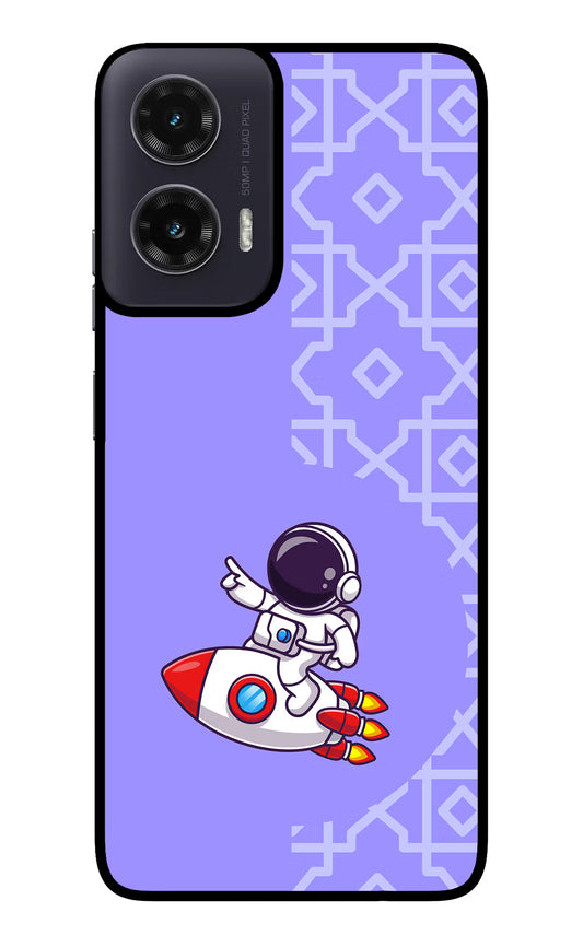 Cute Astronaut Moto G35 5G Glass Case