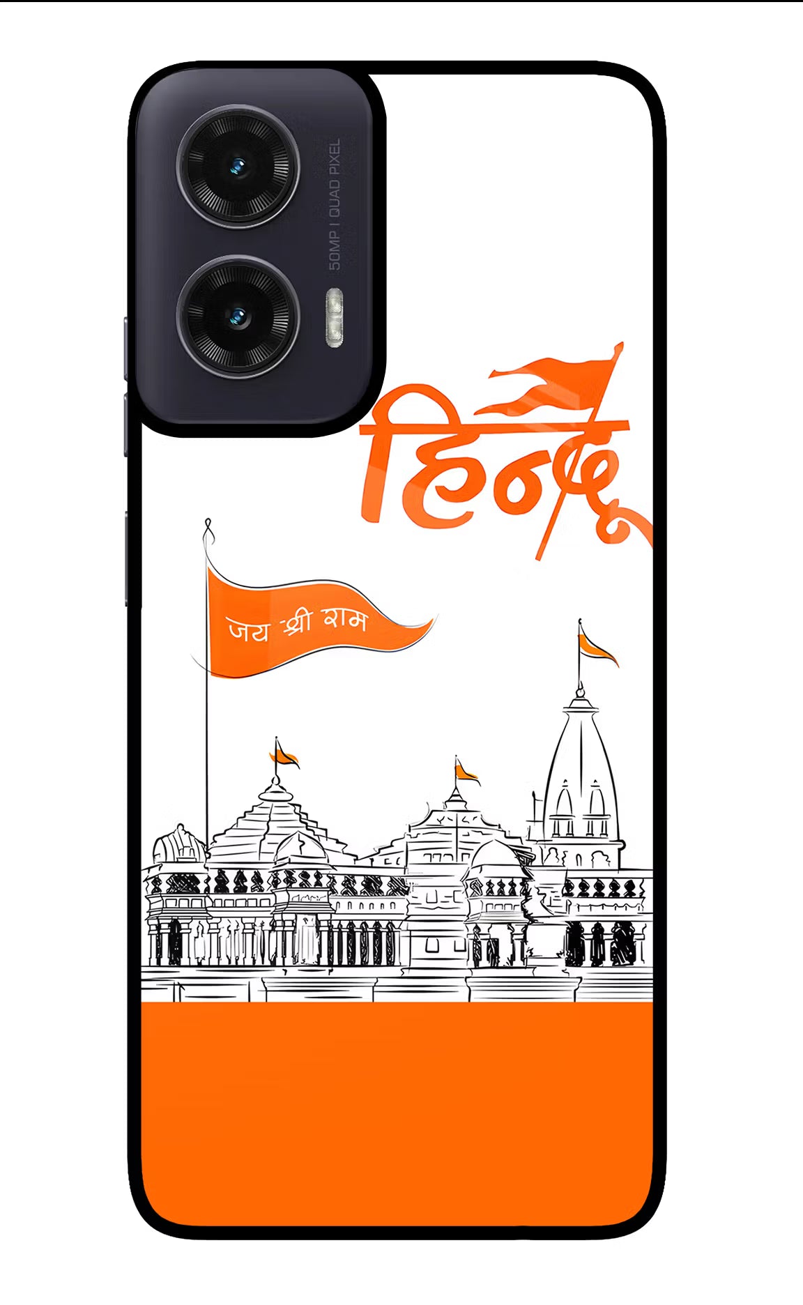 Jai Shree Ram Hindu Moto G35 5G Glass Case Back Cover by Casekaro