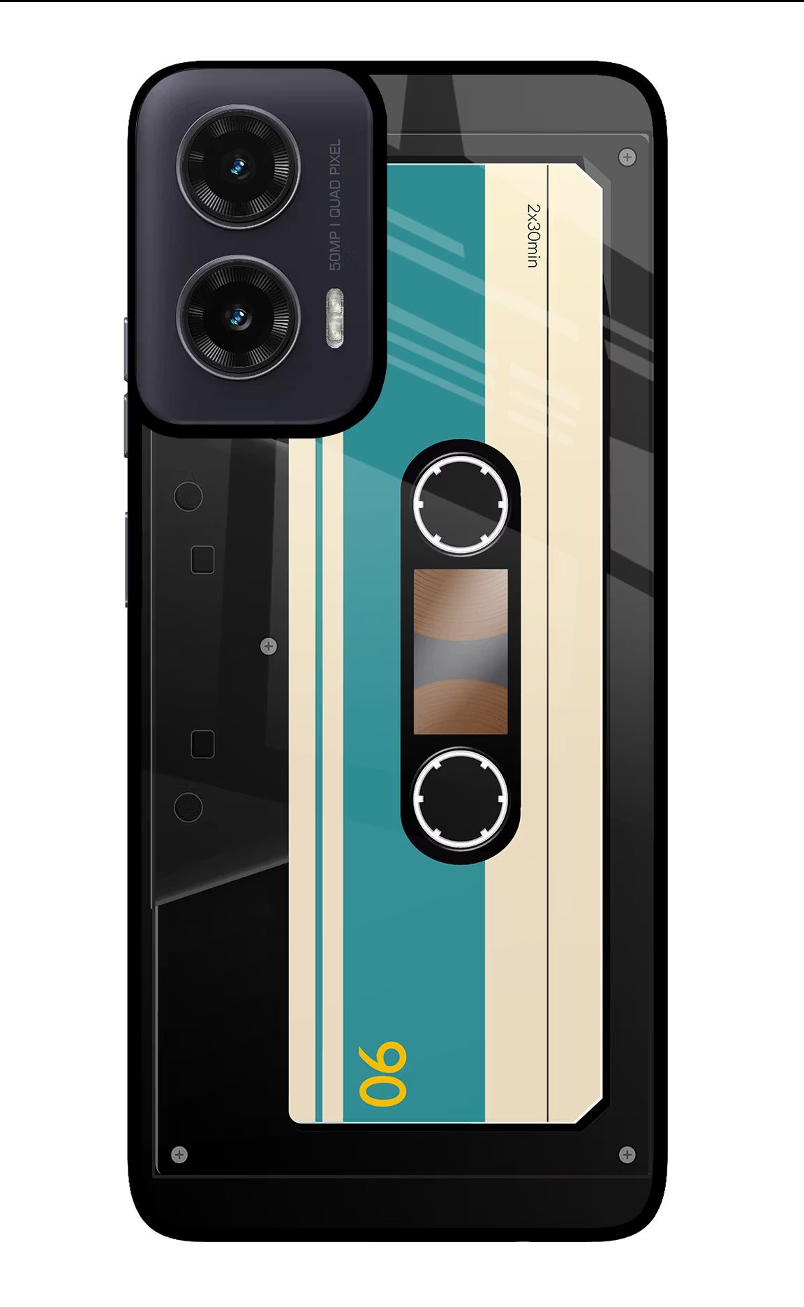 Cassette Moto G35 5G Glass Case Back Cover by Casekaro