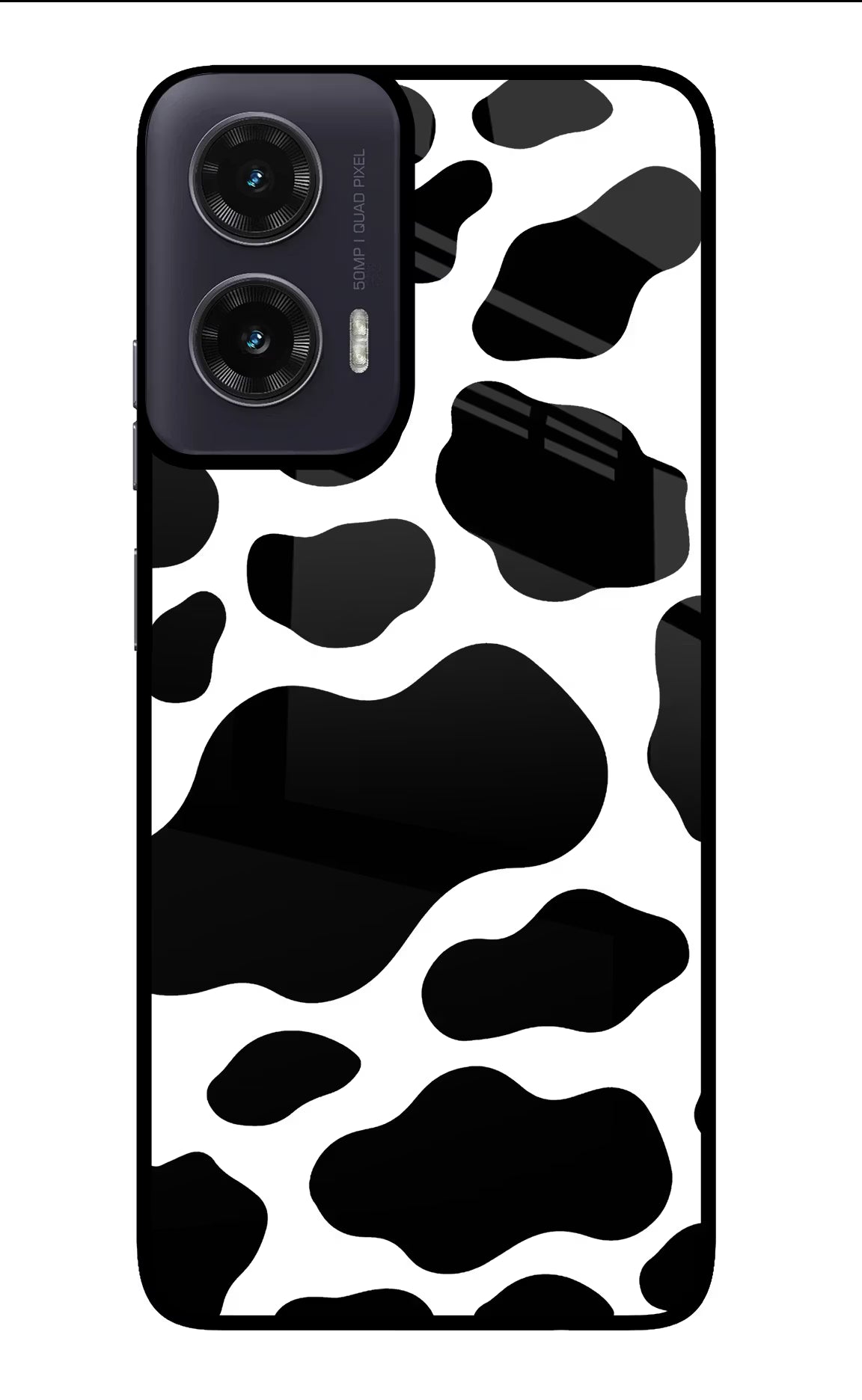 Cow Spots Moto G35 5G Glass Case Back Cover by Casekaro