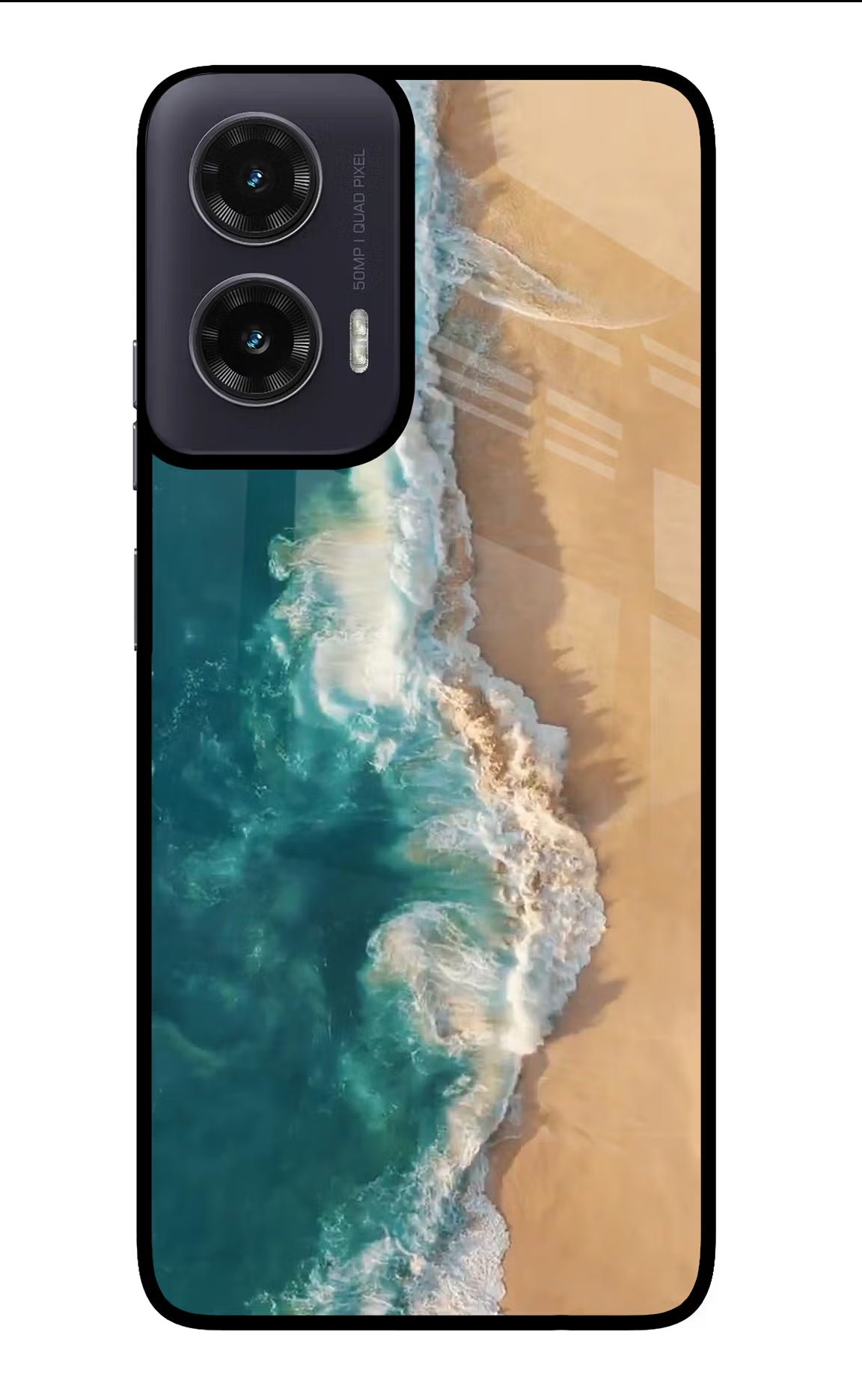 Ocean Beach Moto G35 5G Glass Case Back Cover by Casekaro