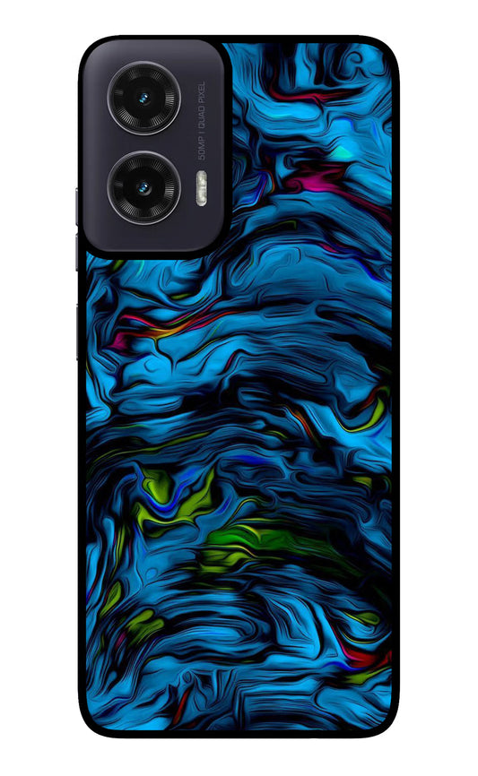 Dark Blue Abstract Moto G35 5G Glass Case