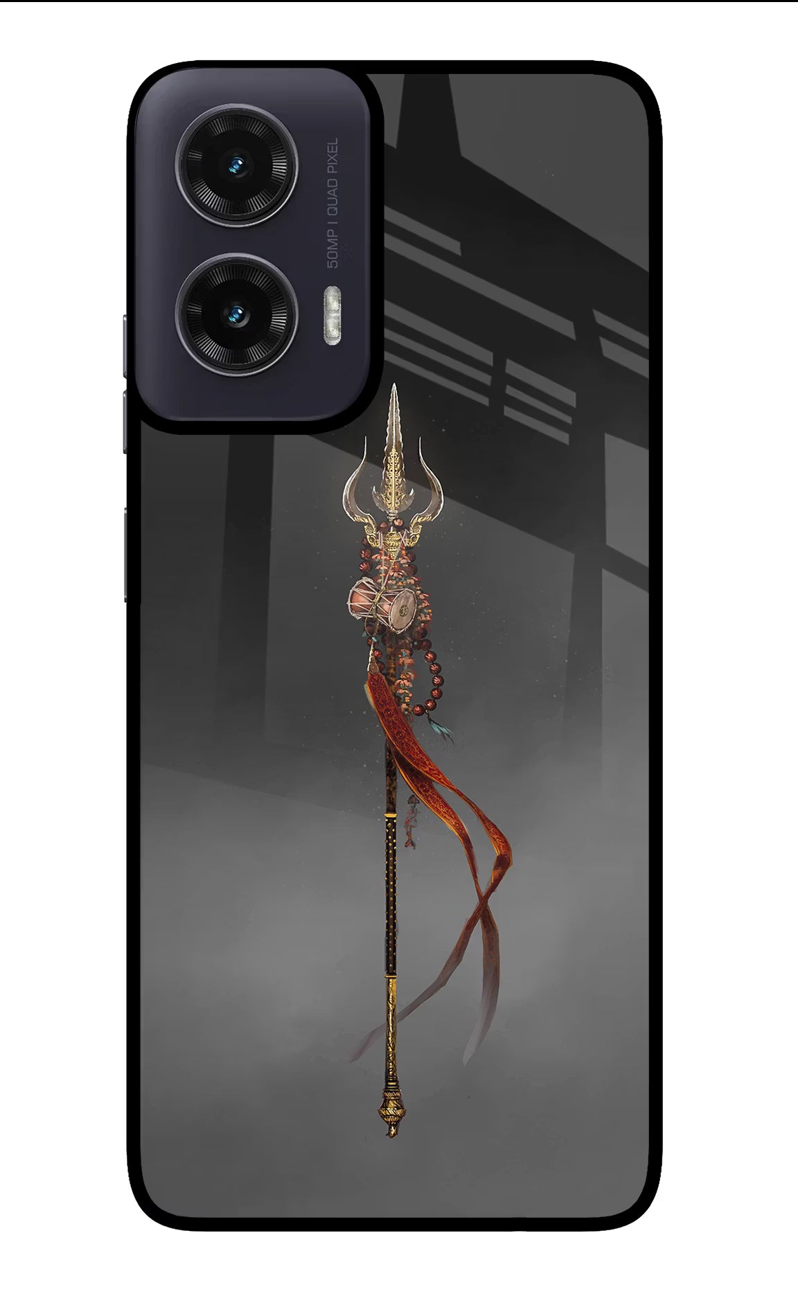 Shiv Trishul Moto G35 5G Glass Case Back Cover by Casekaro