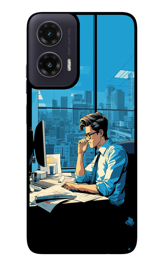 Focused Hustler (AI Generated) Moto G35 5G Glass Case