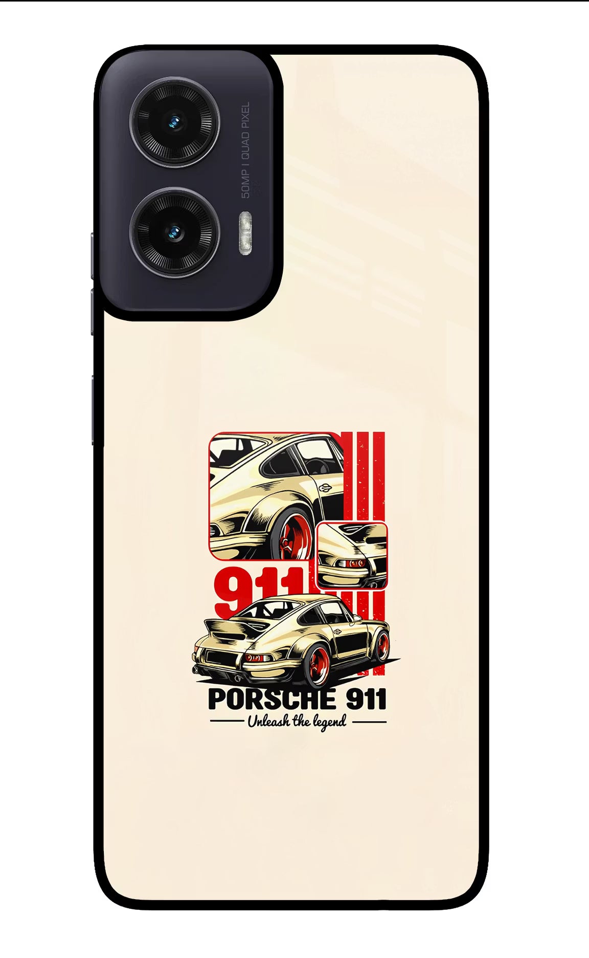 Classic Porsche 911 Moto G35 5G Glass Case Back Cover by Casekaro