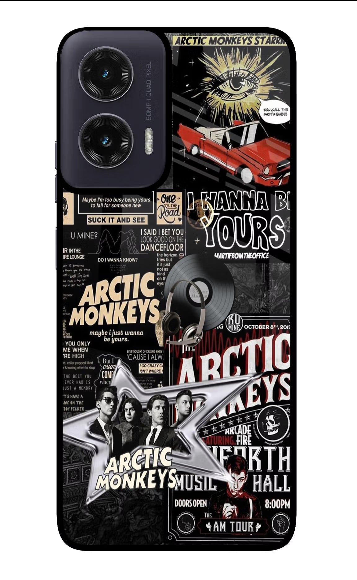 Arctic Monkeys Moto G35 5G Glass Case Back Cover by Casekaro