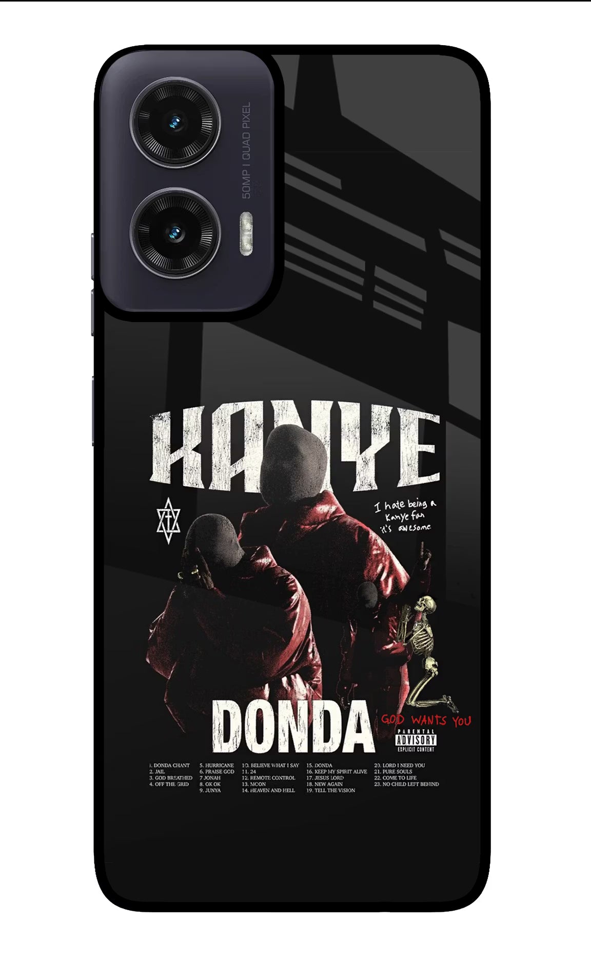 Donda Kanye West Moto G35 5G Glass Case Back Cover by Casekaro