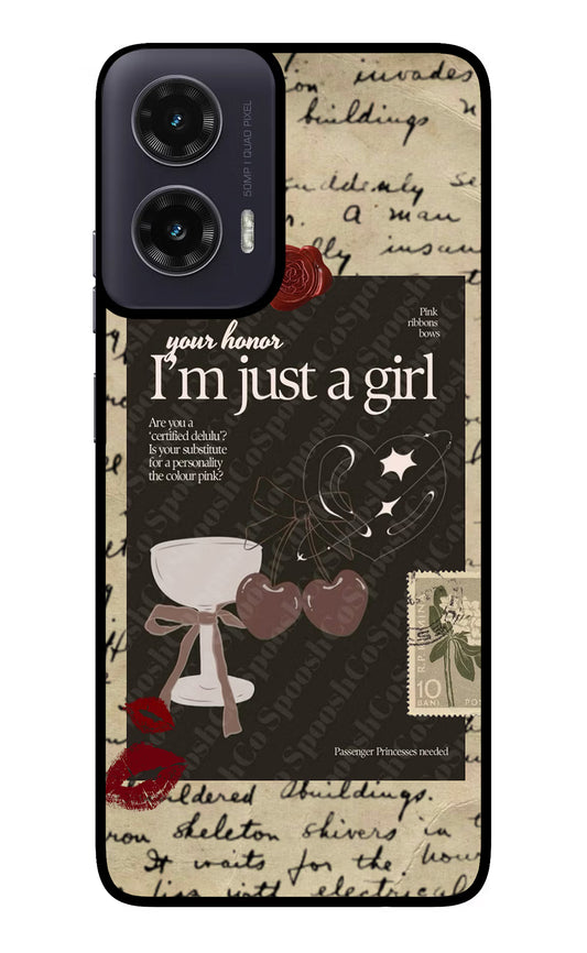 I am just a girl Moto G35 5G Glass Case