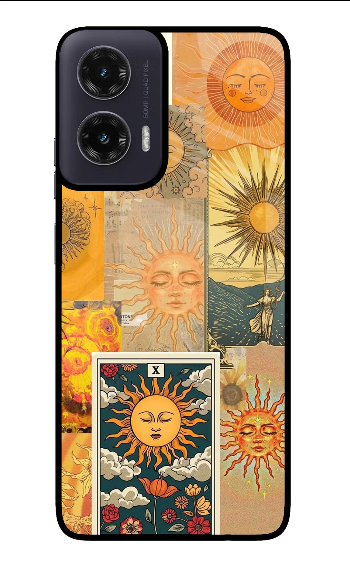 Sun Moto G35 5G Glass Case Back Cover by Casekaro