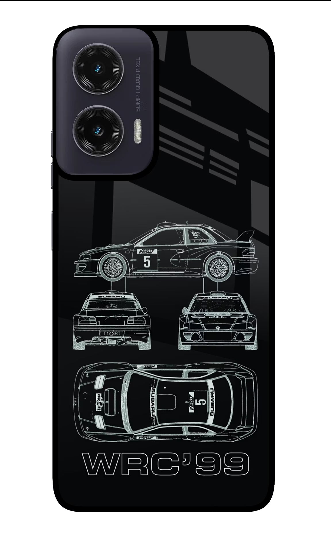 WRC'99 Moto G35 5G Glass Case Back Cover by Casekaro