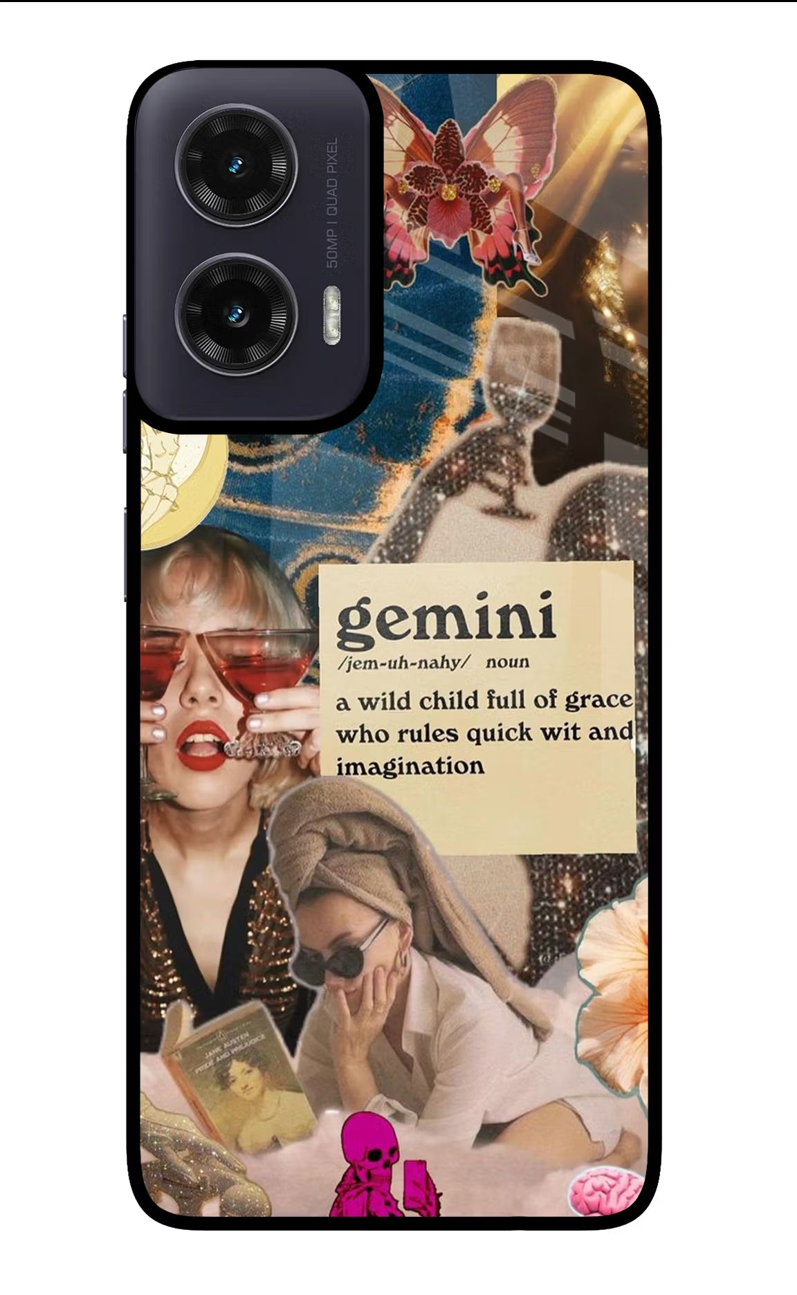 Gemini Zodiac Moto G35 5G Glass Case