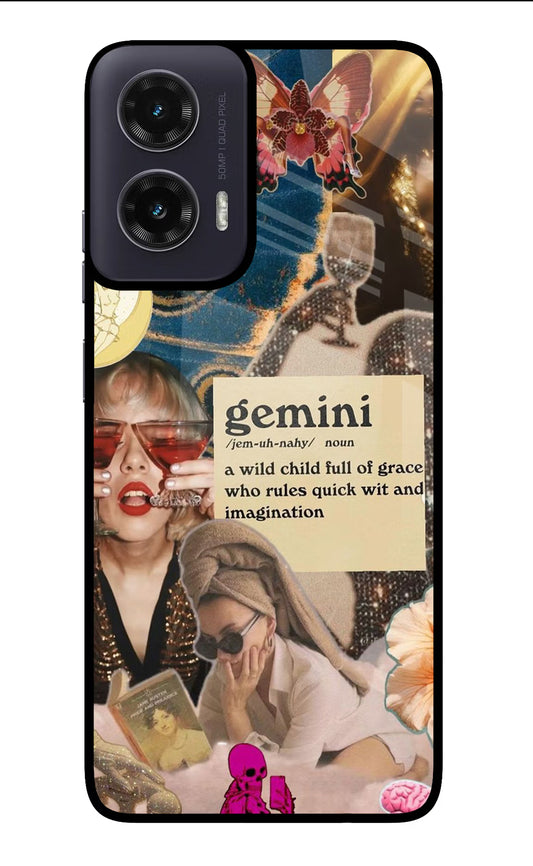 Gemini Zodiac Moto G35 5G Glass Case