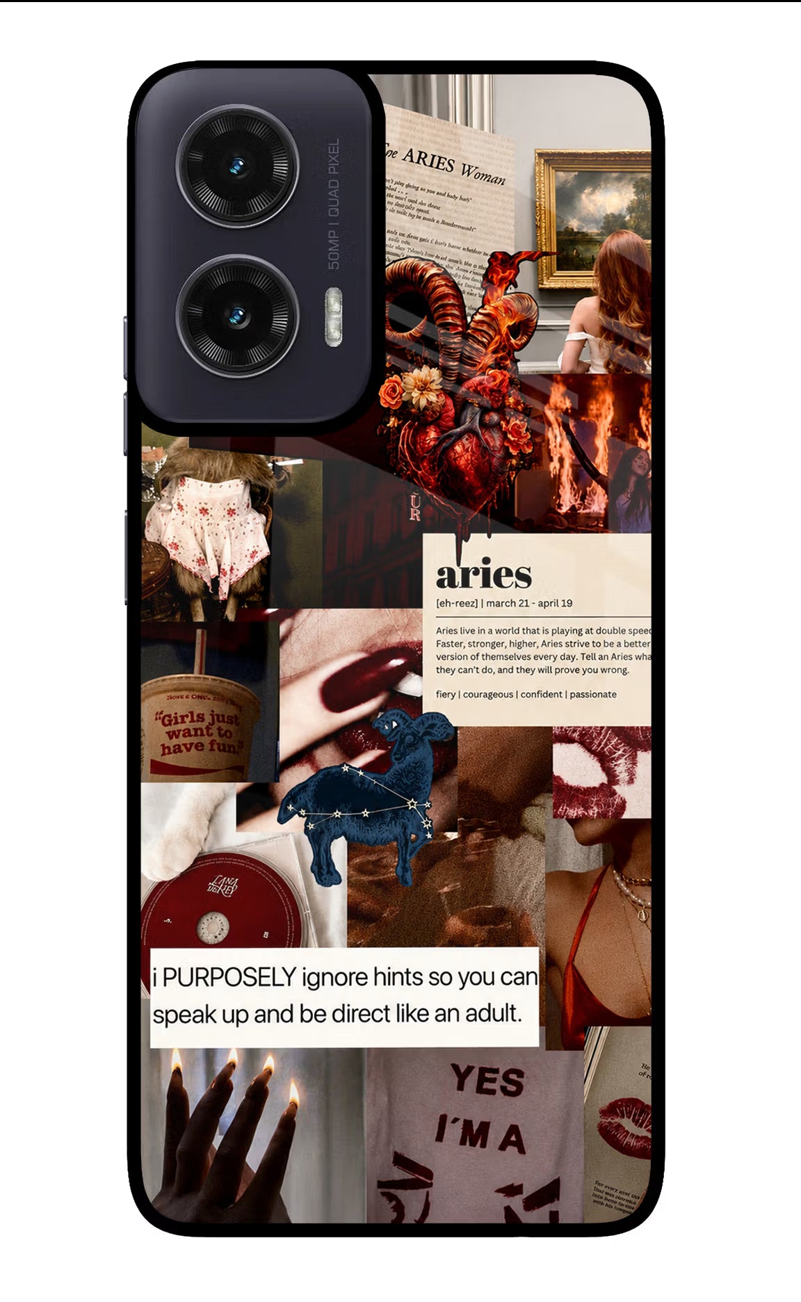 Zodiac Aries Moto G35 5G Glass Case