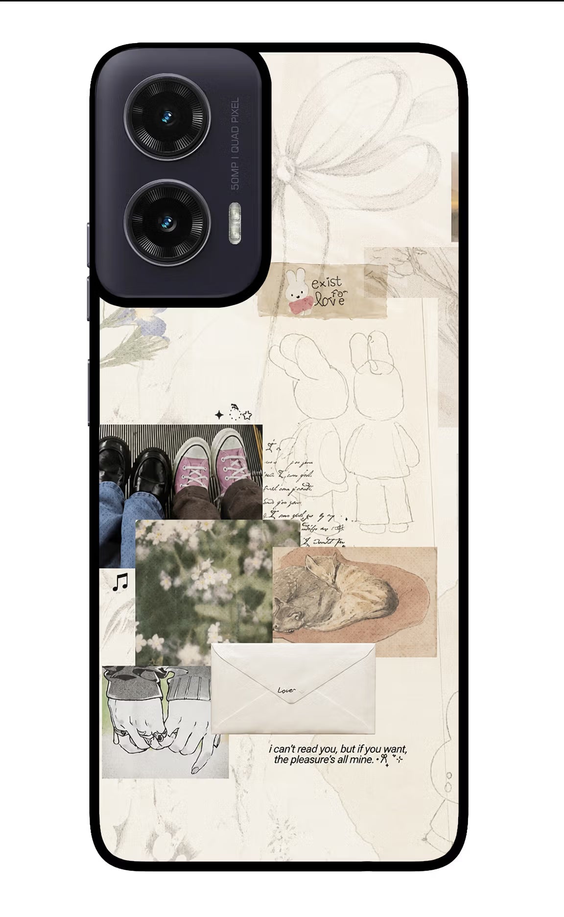 Soft Aesthetic Moto G35 5G Glass Case