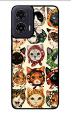 Cool Cat Moto G35 5G Glass Case Back Cover by Casekaro