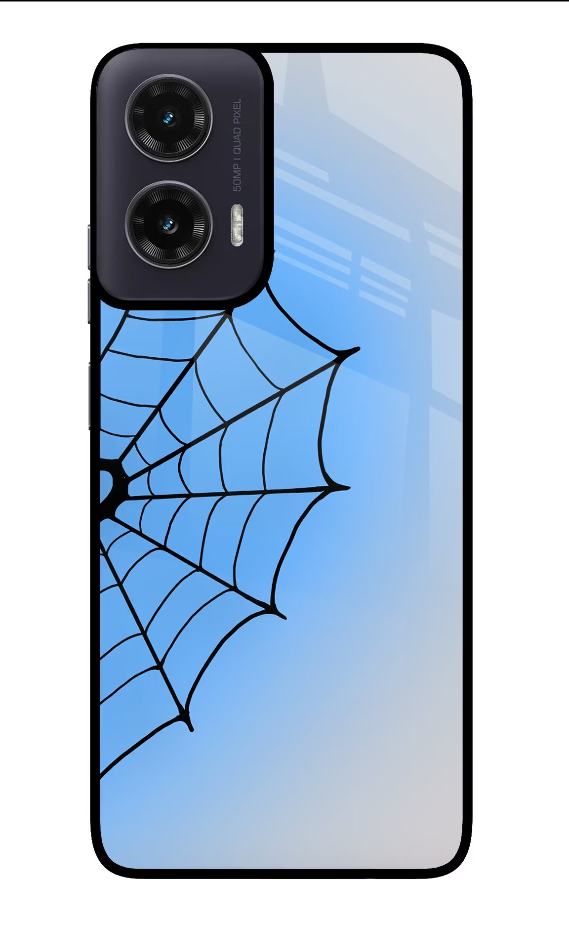 Blue Web Moto G35 5G Glass Case