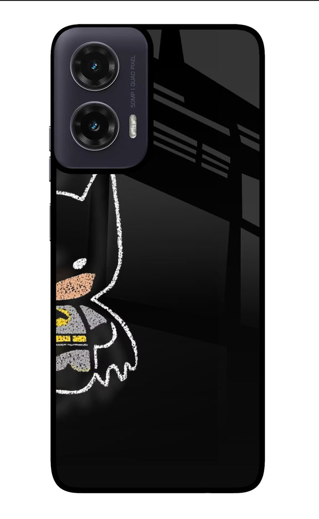 Bat Kitty Moto G35 5G Glass Case Back Cover by Casekaro