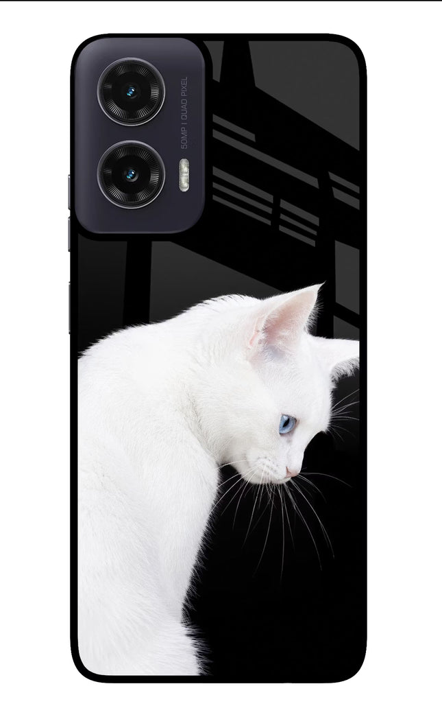 Snow Gaze Moto G35 5G Glass Case Back Cover by Casekaro