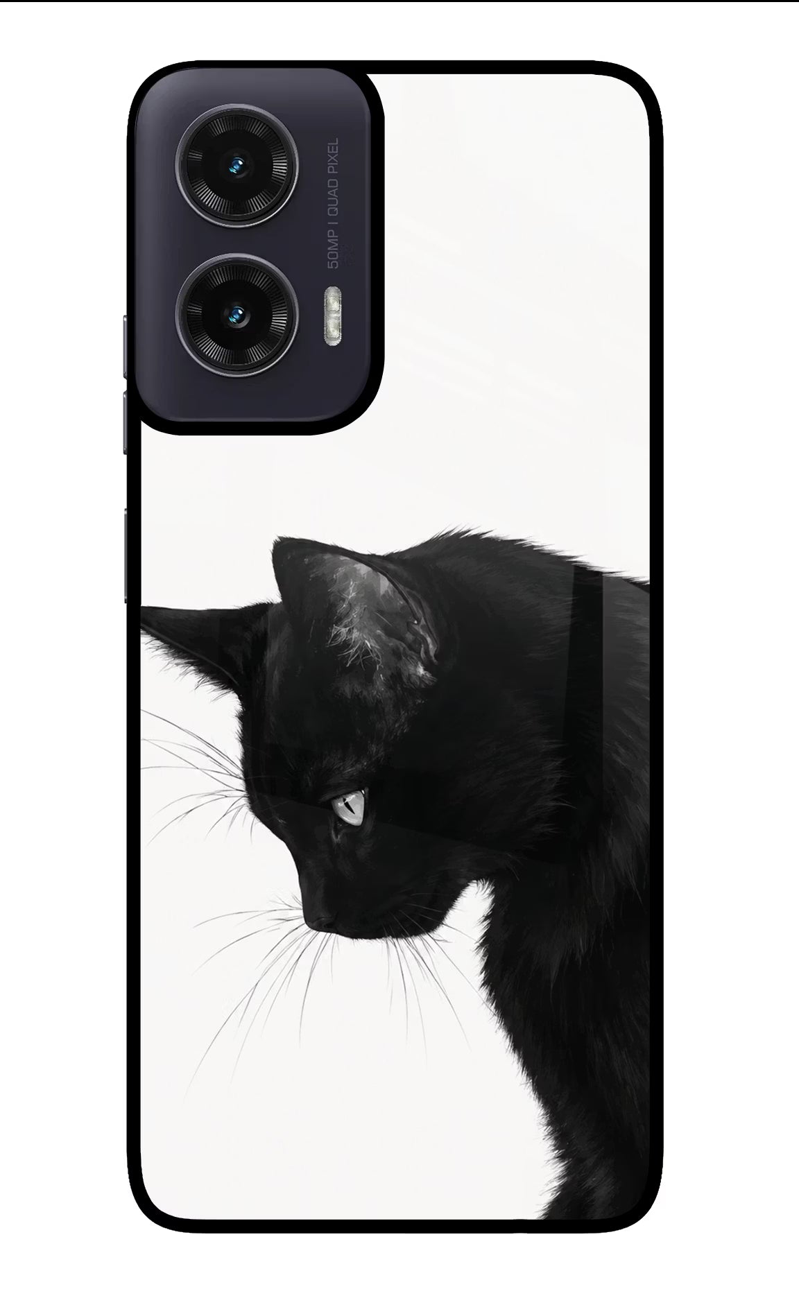 Shadow Gaze Moto G35 5G Glass Case Back Cover by Casekaro