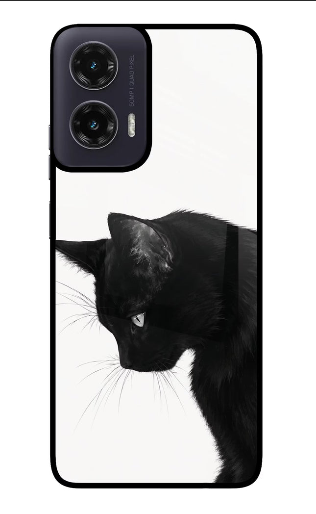 Shadow Gaze Moto G35 5G Glass Case Back Cover by Casekaro
