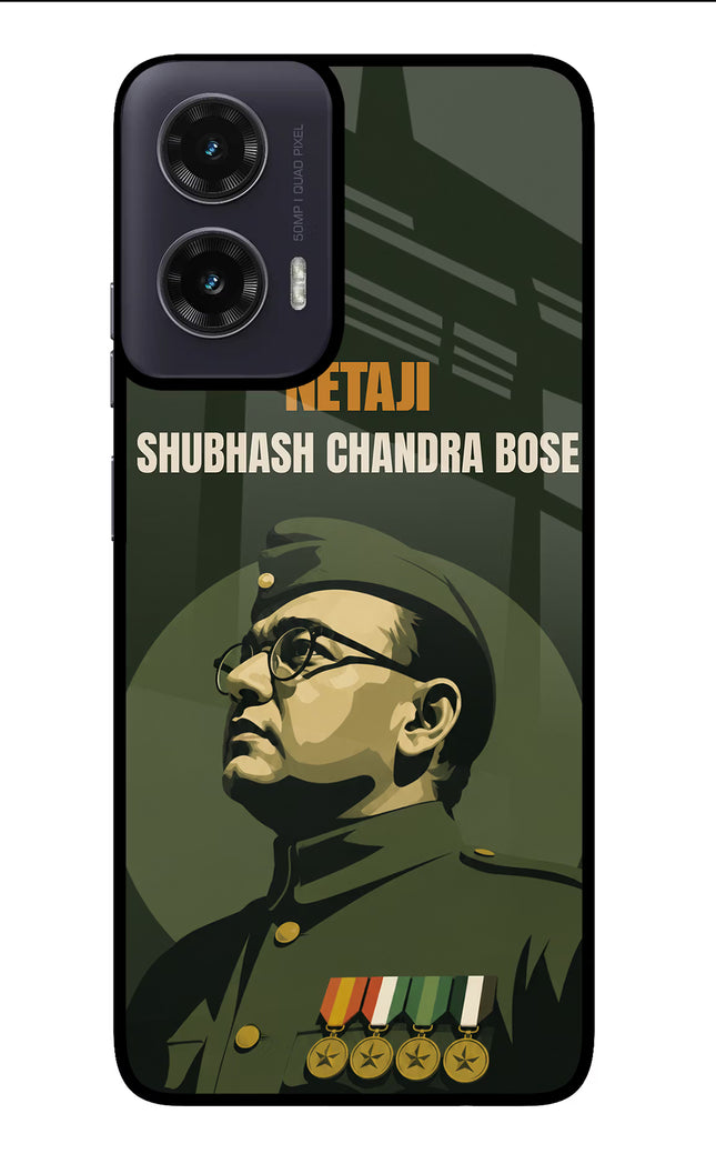 Netaji Legacy Moto G35 5G Glass Case Back Cover by Casekaro