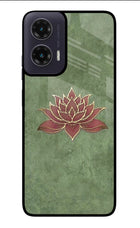 Lotus Grace Moto G35 5G Glass Case Back Cover by Casekaro